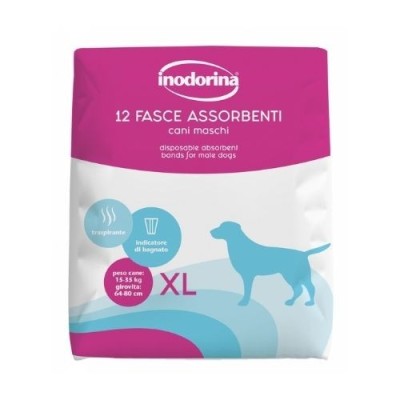 Inodorina Pannolini a Fascia per Cani Maschi XL 12pz