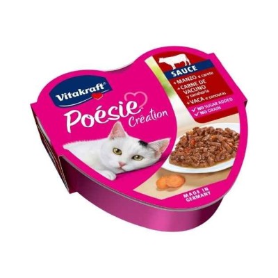 Vitakraft Poesie Creation Sauce Manzo e Carote Vaschetta 85g