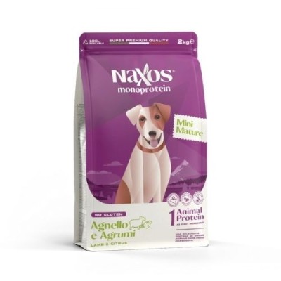 Naxos Monoprotein per Cani Mature Mini Agnello e Agrumi 2kg