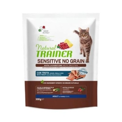 Natural Trainer Cat Sensitive No Grain Con Trota 300 g