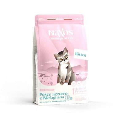 Naxos Gatto Monoprotein Kitten Pesce azzurro e Melagrana No GLUTEN 1,5kg