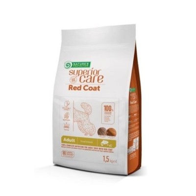 Nature's Protection Superior Care Adult Small e Mini con Salmone per Mantello Rosso Red Coat 1,5kg