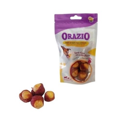 Orazio Snack Naturali per Cani Tuorlo d'Uovo con Petto di Anatra