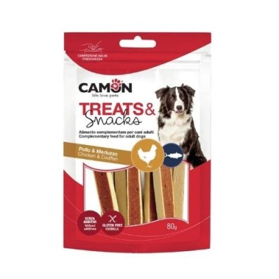 Camon Snack Cane Sandwich con Pollo e Merluzzo 80g Camon Snack Cane Sandwich con Pollo e Merluzzo 80g
