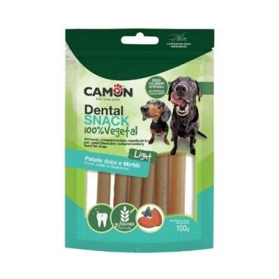 Camon Snack Vegetali Cane Dental Light Patate Dolci e Mirtilli 100g