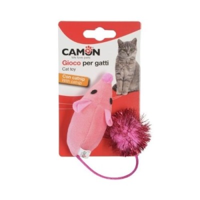 Camon Gioco per Gatti Topini in Poliestere con Catnip e Coda con Pallina Camon Gioco per Gatti Topini in Poliestere con Catnip e Coda con Pallina
