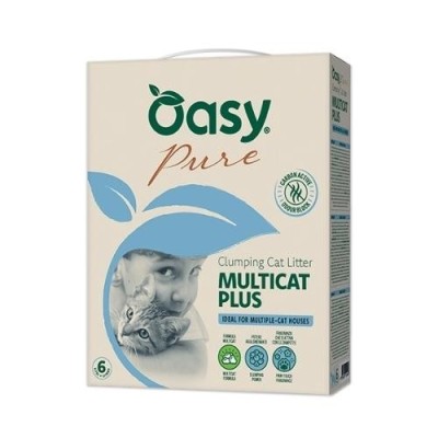 Oasy Pure Lettiera Agglomerante Multicat Plus 6L Oasy Pure Lettiera Agglomerante Multicat Plus 6L