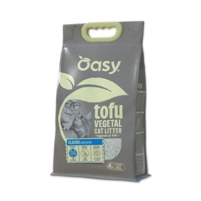 Oasy Pure Lettiera Vegetale per Gatti Biodegradabile con Tofu Classic Unscented 6L Oasy Pure Lettiera Vegetale per Gatti Biodegradabile con Tofu Classic Unscented 6L