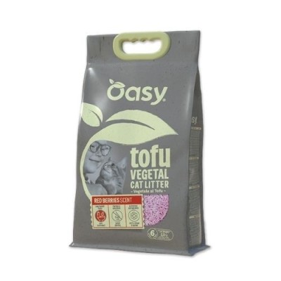 Oasy Pure Lettiera Vegetale per Gatti Biodegradabile con Tofu Profumata ai Frutti Rossi 6L Oasy Pure Lettiera Vegetale per Gatti Biodegradabile con Tofu Profumata ai Frutti Rossi 6L