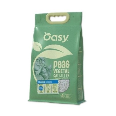 Oasy Pure Lettiera Vegetale per Gatti Biodegradabile con Fibra di Pisello Classic Unscented 6L Oasy Pure Lettiera Vegetale per Gatti Biodegradabile con Fibra di Pisello Classic Unscented 6L