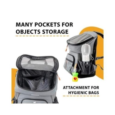 Ferplast Zainetto Trasportino per Cani e Gatti Voyager Backpack 350 Misure 29x21xh36cm