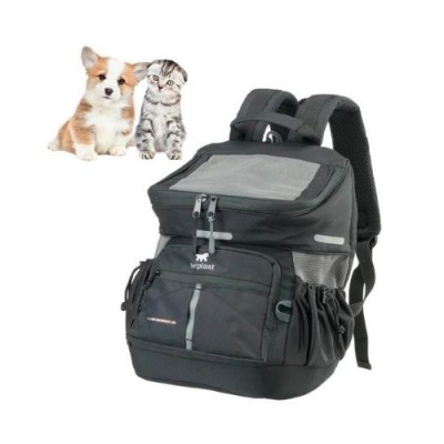 Ferplast Zainetto Trasportino per Cani e Gatti Voyager Backpack Nero 350 Misure 29x21xh36cm
