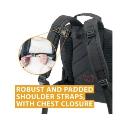 Ferplast Zainetto Trasportino per Cani e Gatti Voyager Backpack Nero 400 Misure 33x23xh41cm