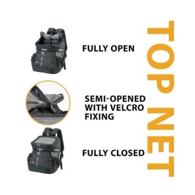 Ferplast Zainetto Trasportino per Cani e Gatti Voyager Backpack Nero 400 Misure 33x23xh41cm