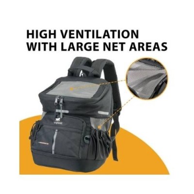 Ferplast Zainetto Trasportino per Cani e Gatti Voyager Backpack Nero 400 Misure 33x23xh41cm