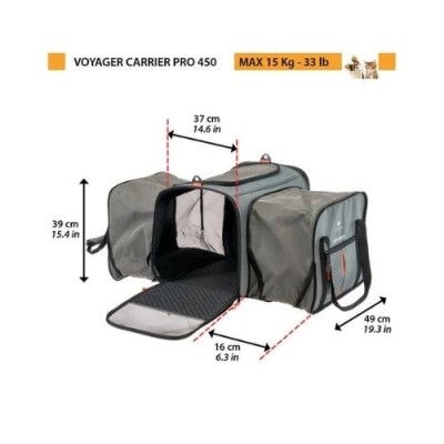 Ferplast Trasportino per Cani e Gatti Voyager Carrier Pro Misure 50x39xh39cm