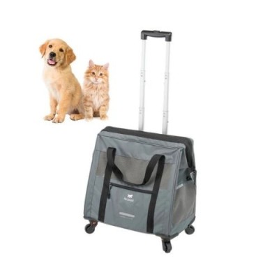 Ferplast Trasportino Trolley Voyager Grigio Misura 46,5x26,5xh50cm