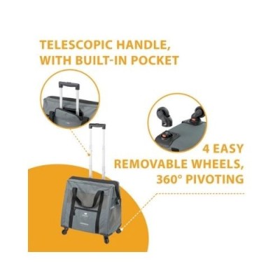 Ferplast Trasportino Trolley Voyager Grigio Misura 46,5x26,5xh50cm