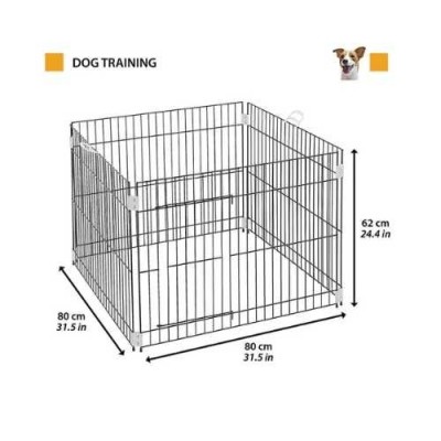 Ferplast Dog Training Recinto in Metallo per Cuccioli  80x80xh62cm