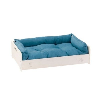 Ferplast Lettino Hall in Legno con Cuscino per Cani e Gatti Misura S 67x43xh17cm Ferplast Lettino Hall in Legno con Cuscino per Cani e Gatti Misura S 67x43xh17cm