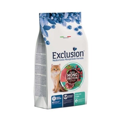 Exclusion Cat Mediterraneo Noble Grain Adult Sterilised Tonno 12kg