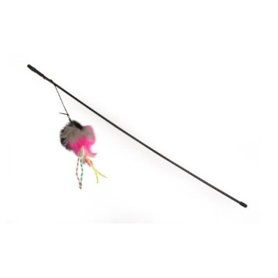 Camon Gioco per Gatti Cannetta in Plastica con Giochi Piumati Camon Gioco per Gatti Cannetta in Plastica con Giochi Piumati