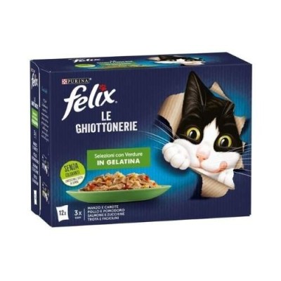 Felix le Ghiottonerie Selezioni con Verdure 12x85g Felix le Ghiottonerie Selezioni con Verdure 12x85g