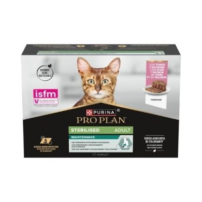Pro Plan Cat Maintenance Patè Sterilised con Salmone e Tonno Multipack 12x85 g Pro Plan Cat Maintenance Patè Sterilised con Salmone e Tonno Multipack 12x85 g