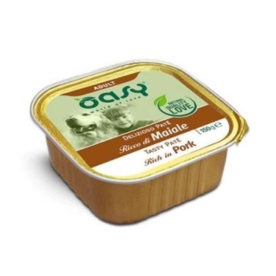 Oasy Dog Delizioso Patè Adult con Maiale Vaschetta 150 g Oasy Dog Delizioso Patè Adult con Maiale Vaschetta 150 g
