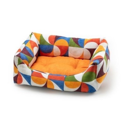 Leopet Cuccia Morbida Rodi Geometric con Cuscino Estraibile Misura 45x60cm Leopet Cuccia Morbida Rodi Geometric con Cuscino Estraibile Misura 45x60cm