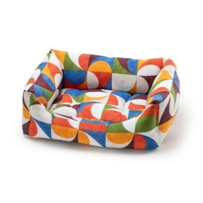 Leopet Cuccia Morbida Rodi Geometric con Cuscino Estraibile Misura 45x60cm Leopet Cuccia Morbida Rodi Geometric con Cuscino Estraibile Misura 45x60cm