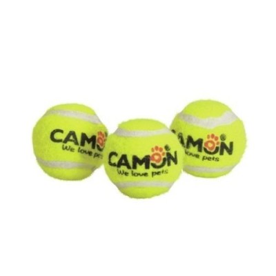 Camon Gioco per Cani 3 Palle da Tennis con Squeaker Diametro 6,2cm Camon Gioco per Cani 3 Palle da Tennis con Squeaker Diametro 6,2cm