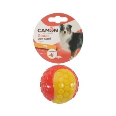 Camon Gioco per Cani Palla da Baseball in TPR con Squeaker Diametro 6cm