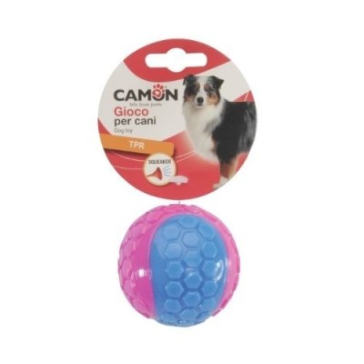 Camon Gioco per Cani Palla da Baseball in TPR con Squeaker Diametro 6cm