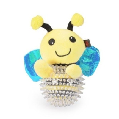 Camon Gioco per Cani a Forma di Coccinella, Farfalla e Ape in Poliestere e TPR con Squeaker Diametro 16cm