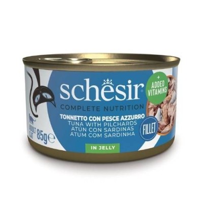 Schesir Cat Complet Tonnetto con Pesce Azzurro in Gelatina Lattina 85 gr Schesir Cat Complet Tonnetto con Pesce Azzurro in Gelatina Lattina 85 gr