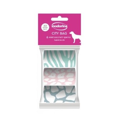 Inodorina City Bag Sacchetti Igienici Colorati 6 Rotoli