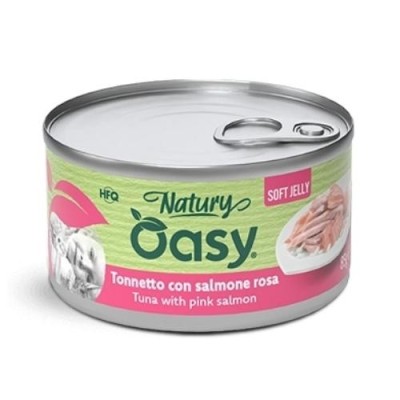 Oasy Natury Gatto Tonnetto con Salmone Rosa in Jelly 85g