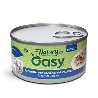 Oasy Natury Gatto Tonnetto con Sardine del Pacifico in Jelly 150g