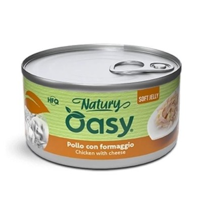 Oasy Natury Gatto Pollo con Formaggio in Jelly 150g Oasy Natury Gatto Pollo con Formaggio in Jelly 150g