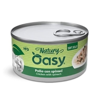 Oasy Natury Gatto Pollo con Spinaci in Jelly 150g