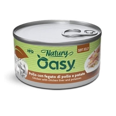 Oasy Natury Gatto Pollo con Fegato di Pollo e Patate in Jelly 150g Oasy Natury Gatto Pollo con Fegato di Pollo e Patate in Jelly 150g