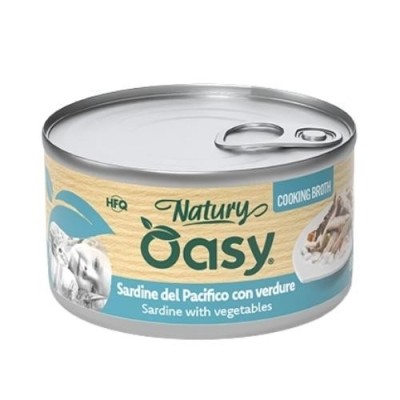 Oasy Gatto Natury Sardine del Pacifico con Verdure in Brodo di Cottura 85g
