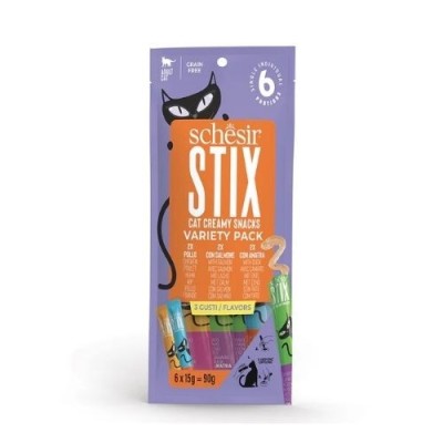 Schesir Creamy Snack per Gatti Variety Pack 6x15g Schesir Creamy Snack per Gatti Variety Pack 6x15g