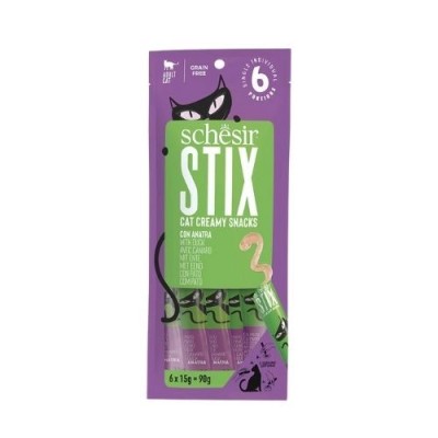 Schesir Creamy Snack per Gatti con Anatra 6x15g Schesir Creamy Snack per Gatti con Anatra 6x15g