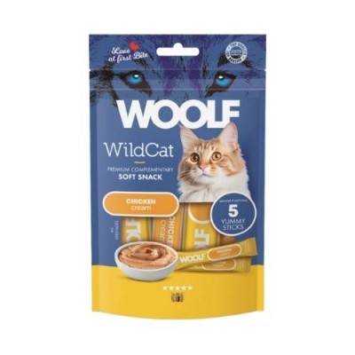 Woolf Wildcat Snack Liquidi per Gatti Gusto Pollo 5x14g Woolf Wildcat Snack Liquidi per Gatti Gusto Pollo 5x14g