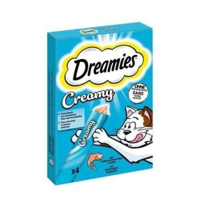 Catisfactions Dreamies Snack Liquidi per Gatti Gusto Salmone 4x10g