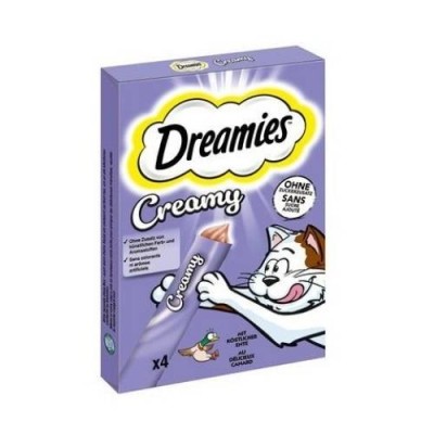 Catisfactions Dreamies Snack Liquidi per Gatti Gusto Anatra 4x10g