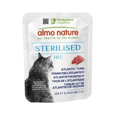 Almo Nature HFC Gatto Sterilised con Tonno Dell'Atlantico 50g