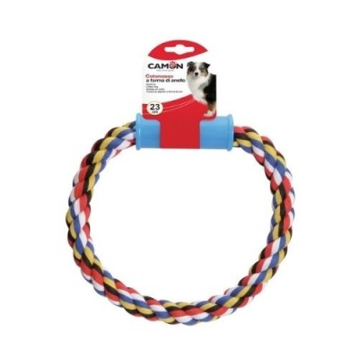 Camon Gioco per Cani Treccia a Forma di Anello 350g 23 cm